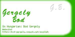 gergely bod business card